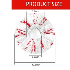 2 Pack Mop Heads Replacements – 40% More Cleaning 2pcs 1-Tank Red, Red
