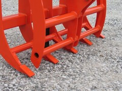 48″ Root Rake Clam Grapple and 42″ Long Pallet Forks Attachment ComboQuickAttach