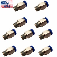 10Pc 10mm 3/8″ OD Tube X 3/8″ NPT Pneumatic Push To Connect Air Fitting