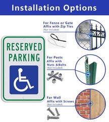 Handicap Parking Sign-18 X 12 Inch Aluminum Sign, with ADA Accessibility Symbo