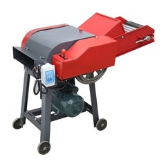Auto Feed Hay Crusher 220V Straw Corn Cutter Pulverizer 6 Blade with Conveyor