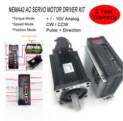 220V 1.8KW NEMA42 AC Servo Motor Drive Conrroller Kit 6Nm 5Nm 4Nm 2Nm +3M Cables