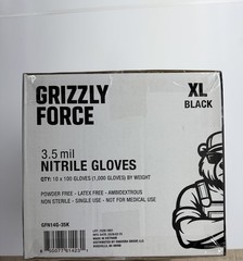 Black Nitrile Disposable Gloves Powder Latex Free 3.5 mil XL