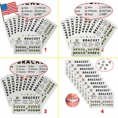 10 Packs Dental Orthodontic Metal Bracket Braces Mini Roth/MBT 022 3/345 Hooks A