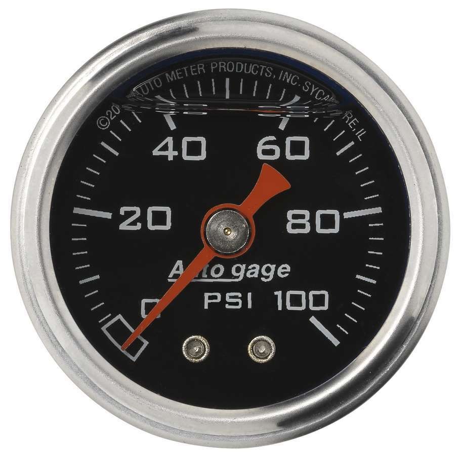 1-1/2in Pressure Gauge – 0-100psi – Black Face