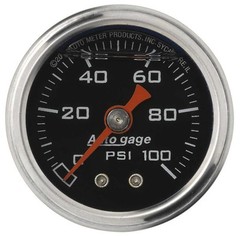 1-1/2in Pressure Gauge – 0-100psi – Black Face