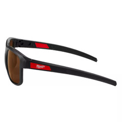 Brown Full Frame Anti-Scratch Safety Glasses with Removable Side Shields
