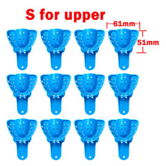 12 Pcs Dental Impression Trays Perforated Plastic Autoclavable Trays EASYINSMILE