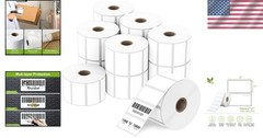 2″ x 1″ Direct Thermal Labels, 12 Rolls, 1300 Labels/Roll