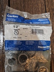 THOMAS & BETTS CARLON 1/2″ PVC CONDUIT COUPLINGS 15PC BAG