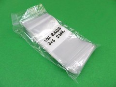 100 3×5 White Block Bags 2mil Clear Reclosable Poly Writeable 3″ x 5″ Resealable