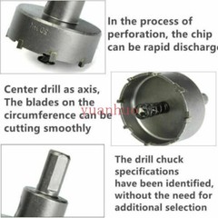 10 Size Hole Saw Cutter Tool For Steel Metal Alloy Carbide Tip TCT Drill Bit Set