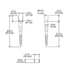 No Dig Ground Screw Anchor Spike – U Shaped Post Stake for Mailbox and Fence