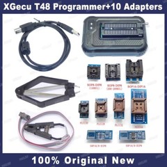 T48 TL866II Plus High speed Universal Programmer+Adapters+Test Clip PIC Bios