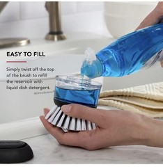 Kitchenaid Soap Dispensing Palm Brush with Built in Easy to Fill Soap Dispenser,