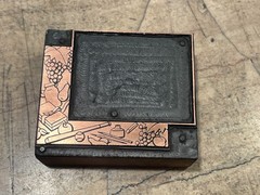 Printing Letterpress Printers Block Copper Illustrated Shadow Border (2401)