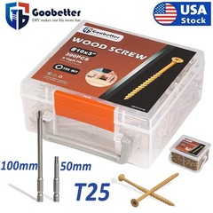 #10 x 3″ Deck Screws T25 Torx Drive Self Tapping Wood Decking Fencing Screws US