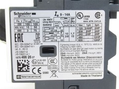 238918 New-No Box; Schneider GV2ME16 Motor Protector 9-14A; 3P; 690VAC