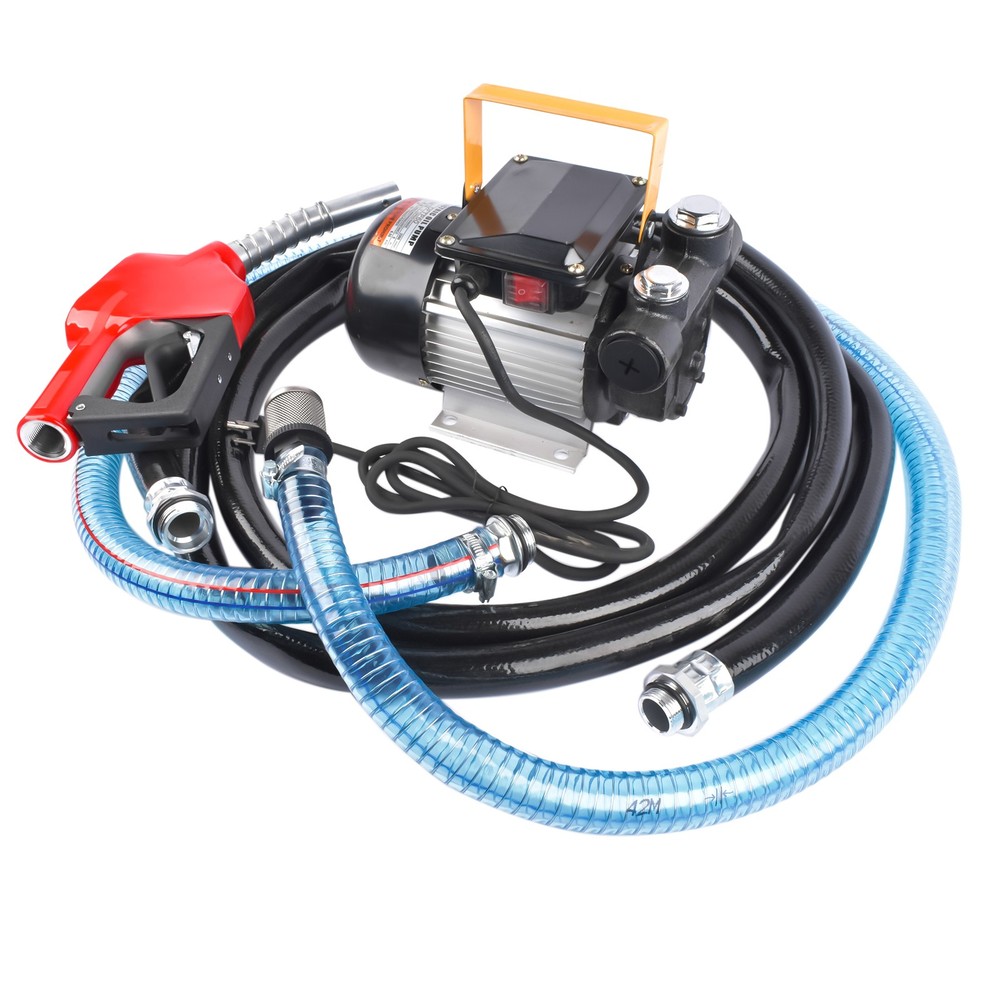 AC Fuel Transfer Pump Refueling Gun Kit 16GPM 110V 60Hz 550w Self-Priming 16ft