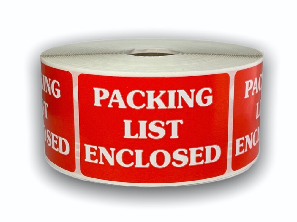 2×3 PACKING LIST ENCLOSED Labels Shipping Adhesive Stickers (1) RL of 500