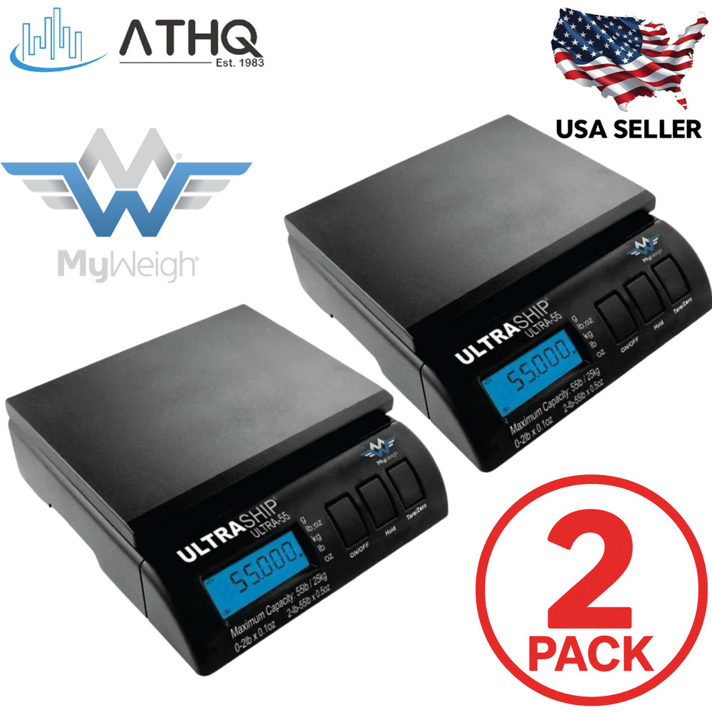 PACK OF 2 My Weigh Ultraship 55lb x 0.1oz Digital Shipping Postal Scale w/ AC