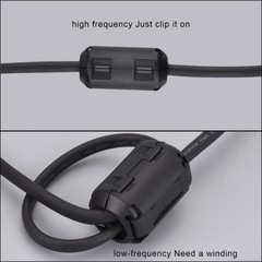 Ferrite Ring Core Ferrite Beads Clip RFI EMI Noise Suppressor Anti Interference