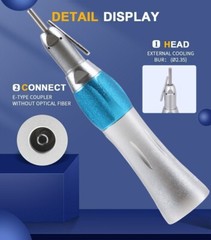 Dental Surgical Straight Handpiece 1:1 Nose Cone W/ External Irrigation Pipe SA