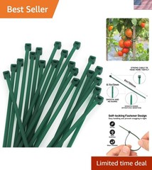 Green Cable Ties 100PCS 6 Inch Heavy Duty – Secure Self-Locking for Garden Tasks