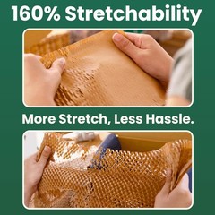 Honeycomb Packing Paper 12″ x 230ft Roll, Expandable Bubble Cushioning Wrap f…