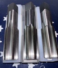 3pc SET Nachi 1-1/2-12 NF G H4 Tap 1-1/2” 12tpi Taper Plug Bottoming 1 of Each