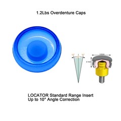 US 4Pcs Dental Overdenture Retention Caps For Locator Abutment Implant Inserts