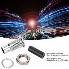 20Pcs/set LED Holder Bezel Mount Brass Light-Emitting Diode Flat Metal Base 3mm