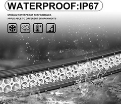 32″ 180W Curved LED Light Bar Spot/Flood Combo Beam W/Wiring Kit & below Roof Mo
