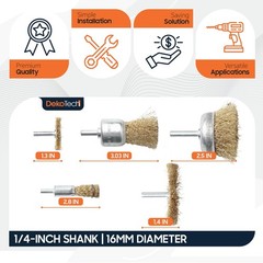 10 Pcs Professional Wire Wheel Brush Carbon Steel Cup Wire Brush for Drill