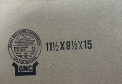HEAVY DUTY GNC Corrugated Boxes 11-1/2″x 8-1/2″ x15″ ECT 44, 95lb cap Pack of 25