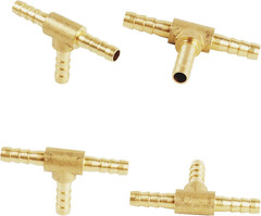 1/2″ Brass Barb Tee Fittings T-Shaped 3 Ways Union Hose Barb Pipe Fitting with 1