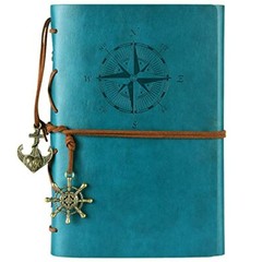 Leather Writing Journal Notebook, MALEDEN Classic Spiral Bound Notebook
