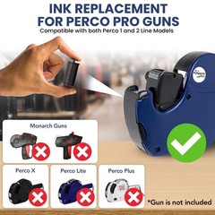 Ink Roll for Pro (1 and 2 Line) Price and Date Guns – Pack of 4 Replacement I…