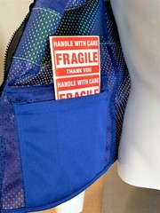 FX Two Tone High Visibility Reflective Blue Safety Vest W/ ID POCKET(Small-2XL)