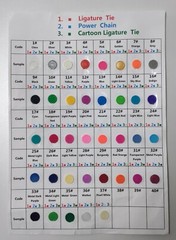 1Pack/1008pcs Dental Ligature Ties Orthodontic Elastic Rubber Bands 38 Colors