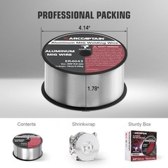 ARCCAPTAIN Silicon Aluminum Welding Wire ER4043 .030″ Mig Welding Wire, 1 Pound