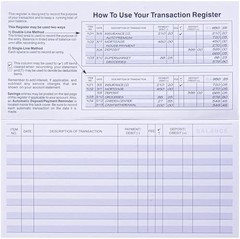 24 PCS Check Registers for Personal Checkbook, Easy to Read Checkbook Register