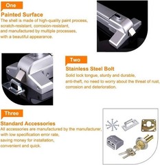 Stainless Steel Panic Exit Push Bar for Metal/Wood Commercial Doors / Lock Keys