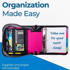King Sized Zip Tab School Zipper Binder | 4-Inch D