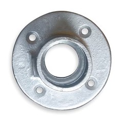 Structural Pipe Fitting, Base Flange, Cast Iron, 1.25 In Pipe Size, 50000 Lb