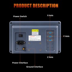 TOAUTO 2/3 Axis 8” Digital Readout LED Dro Glass Linear Scale for Milling Lathe