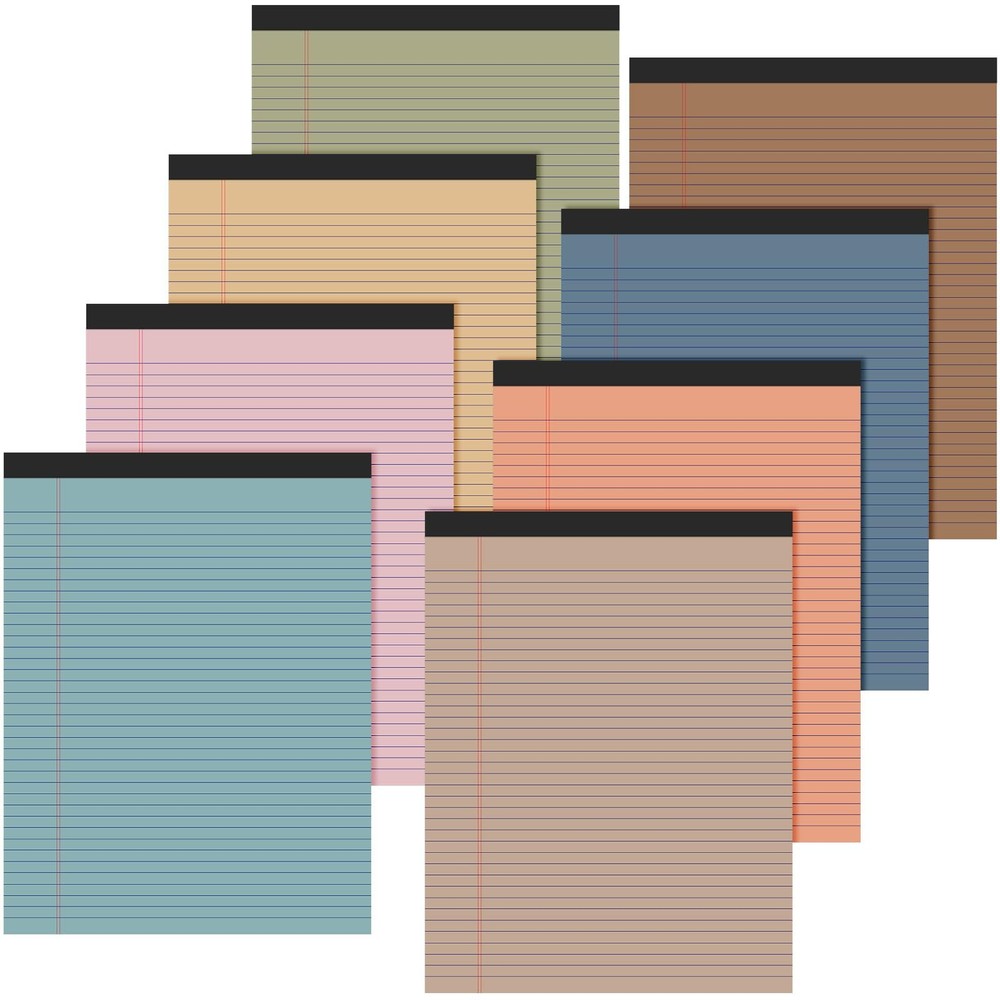 Fuutreo 8 Pcs 8.5” x 11” Colored Legal Pad 50 Sheets Per Advanced Grey