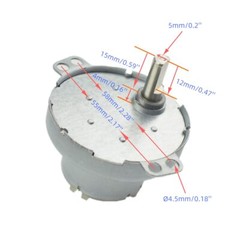 D-Shaft Gear Electric Motor JS-50 12V DC 70RPM CW/CCW Slow Speed Motor Reduce…