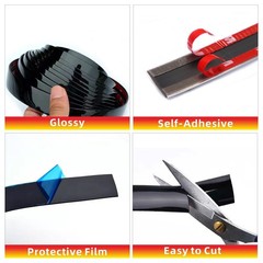 16Ft Glossy Black Automotive Car Exterior and Interior Molding Trim Universal…