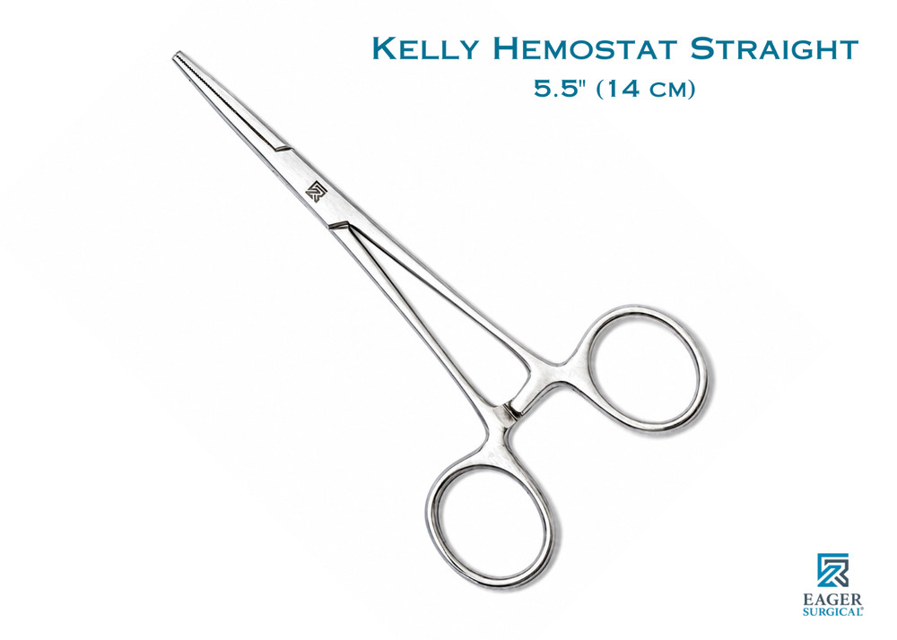 5.5″ Kelly Hemostat Straight Stainless Steel Locking Forceps Veterinary Dental